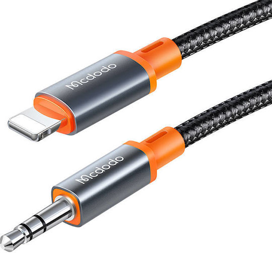 Mcdodo Braided 3.5mm to Lightning Cable Μαύρο 1.2m (CA-0780)