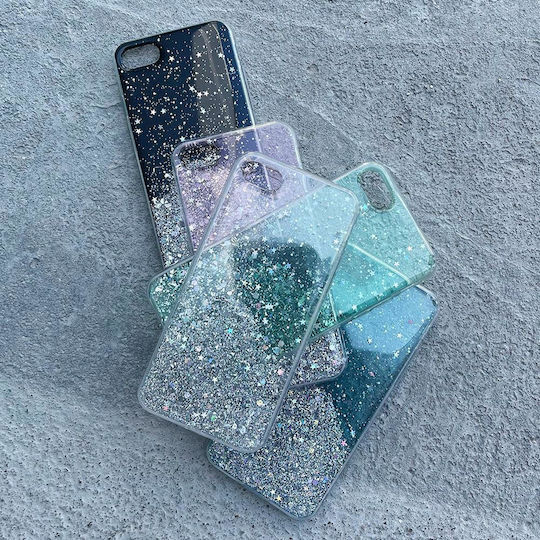 Wozinsky Star Glitter Shining Back Cover Silicone Pink (Galaxy A42)