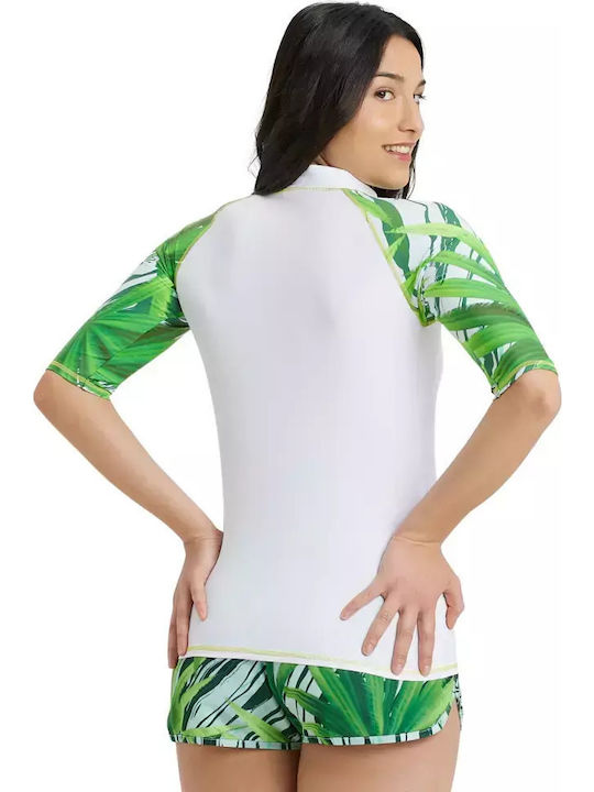 Arena Rash Vest Αντηλιακή Μπλούζα Λευκή