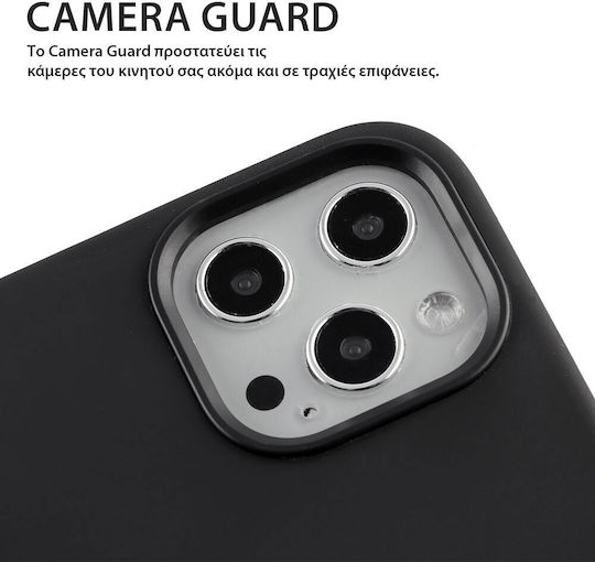 Idol 1991 Velvet Elite 4 Side Camera Guard Задна корица Силикон Черен (Galaxy A22 5G)