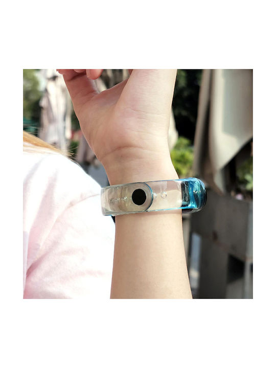 Hurtel Strap Silicone with Pin Transparent/Yellow (Mi Smart Band 5/Mi Smart Band 6)
