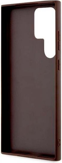Guess Metal Logo Back Cover Δερματίνης / Πλαστικό Καφέ (Galaxy S23 Ultra)