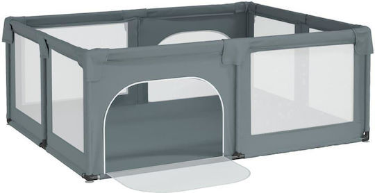 vidaXL Laufstall mit Matratze Gray 190x150cm