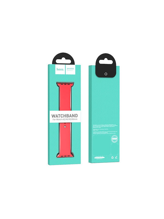 Hoco WA01 Curea Silicon cu Pin Roșu (Apple Watch 44/45/46mm/Ultra 49mm) 38103