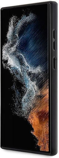 Guess Marble Marble Back Cover Plastic Black / Black (Galaxy S23 Ultra)