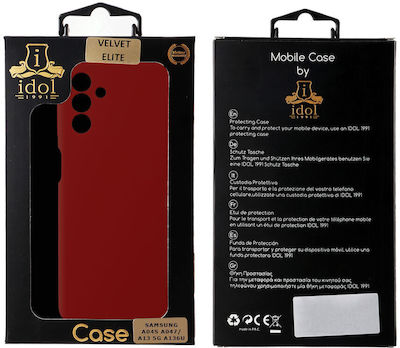 Idol 1991 Velvet Elite 4 Side Camera Guard Silicone Back Cover Red (Galaxy A13 5G)