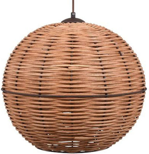 Fylliana Bamboo 2 Κρεμαστό Φωτιστικό Καφέ 40x36εκ. Fylliana Bamboo 2 Κρεμαστό Φωτιστικό Καφέ 40x36εκ.