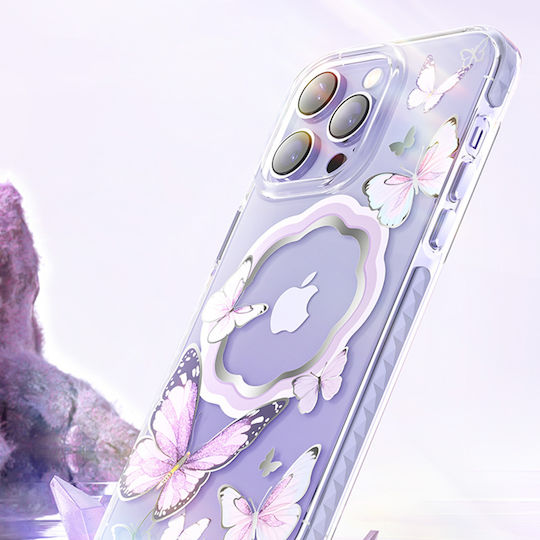 Kingxbar Butterfly Back Cover Σιλικόνης 0.3mm Ροζ (iPhone 14 Plus)