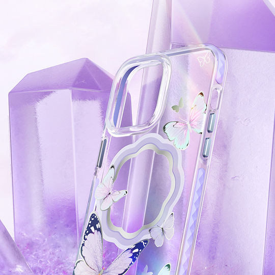 Kingxbar Butterfly Back Cover Σιλικόνης 0.3mm Ροζ (iPhone 14 Plus)