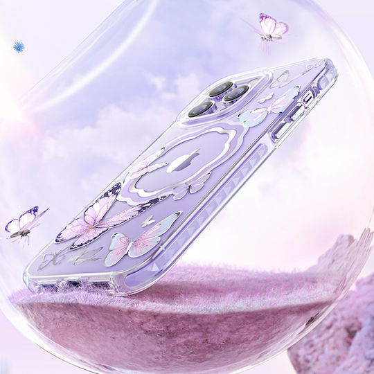 Kingxbar Butterfly Back Cover Σιλικόνης 0.3mm Ροζ (iPhone 14)