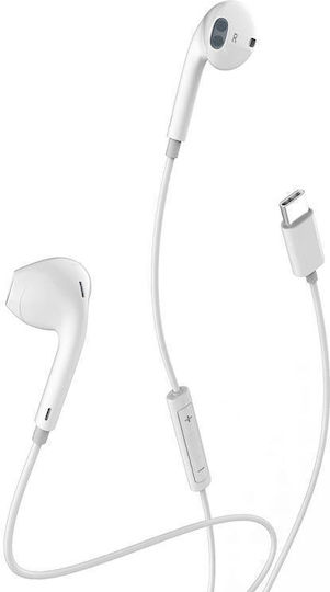 Mcdodo HP-6070 Earbuds Handsfree με Βύσμα USB-C Λευκό