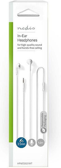 Nedis HPWD2021 In-ear Handsfree με Βύσμα 3.5mm Λευκό