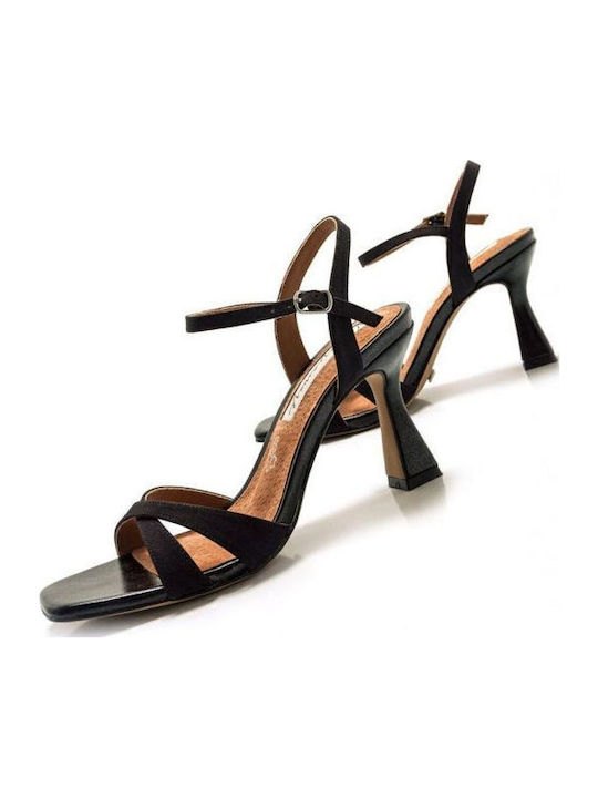 Din piele Sandale Negre