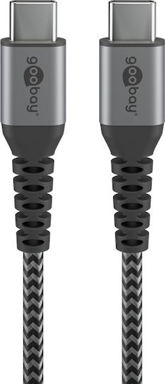 Goobay Braided USB 2.0 Cable USB-C Male - USB-C 60W PD Gray 0.5m