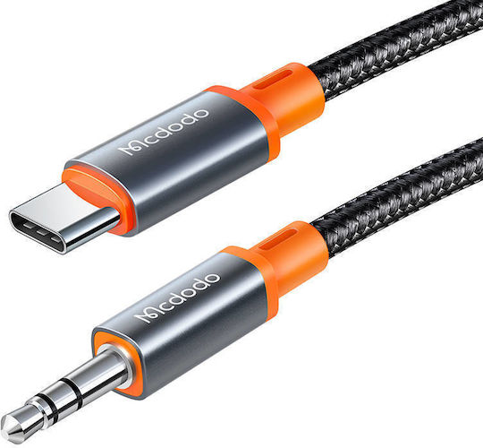 Mcdodo CA-0820 Braided USB 2.0 Cable USB-C Male - 3.5mm Black 1.2m CA-0820