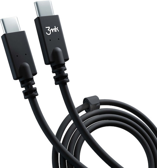 3MK Hyper Video Cable USB-C male - USB-C 100W Μαύρο 1m 3MK4021