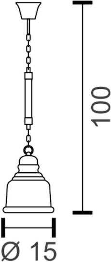 Spot Light Κρεμαστό Φωτιστικό Μαύρο 15x15x100εκ.