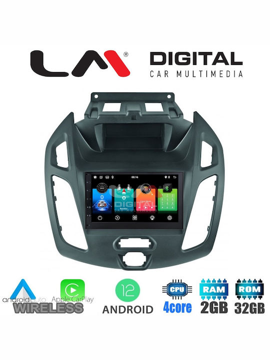 LM Digital Car Audio System for Ford Transit Connect / Transit / Transit Custom / Tourneo Custom / Tourneo / Tourneo Connect 2014+ (Bluetooth/USB/WiFi/GPS/Apple-Carplay/Android-Auto) with Touch Screen 6.8"