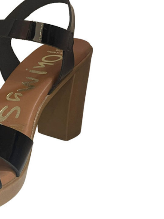 Sandals from Patent Leather Black