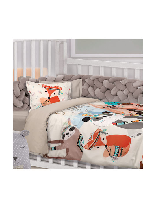 Das Home 4849 Baby Sheets Set Crib Cotton Ecru 125x170cm 3pcs