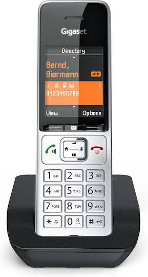 Gigaset Comfort 500 Cordless Phone with Greek Menu Silver