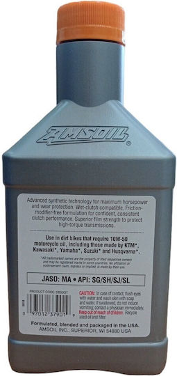 Amsoil Synthetic Dirt Bike Motorradöl für Viertaktmotoren 10W-50 960ml