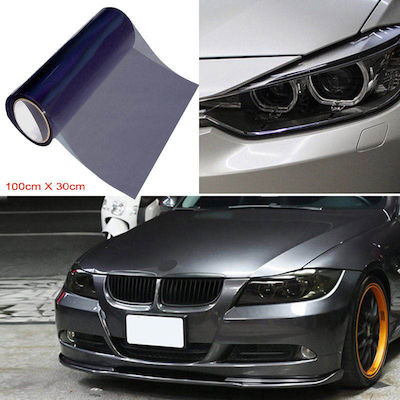 Adhesive Membrane with Enamel Coating 100 x 30cm for Car Headlights in Black Colour