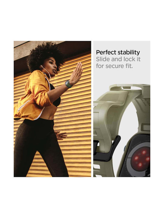Spigen Rugged Armor ”Pro” Silicone Case Vintage Khaki for Apple Watch 4 / 5 / 6 / 7 / 8 / SE (44 / 45 MM)