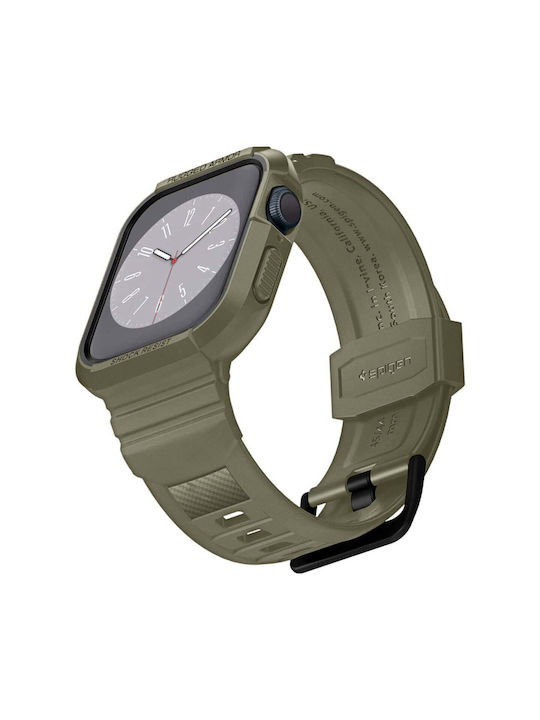 Spigen Rugged Armor ”Pro” Silicone Case Vintage Khaki for Apple Watch 4 / 5 / 6 / 7 / 8 / SE (44 / 45 MM)