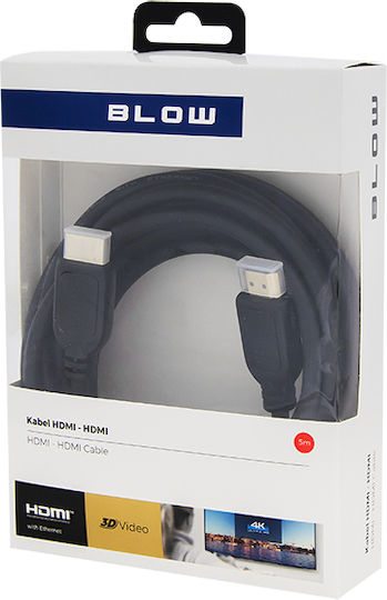 Blow Cablu HDMI de sex masculin - HDMI de sex masculin 5m Negru
