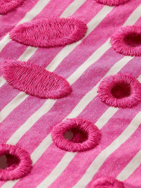 Anglaise Langärmelig Damen Hemd Rosa Gestreift