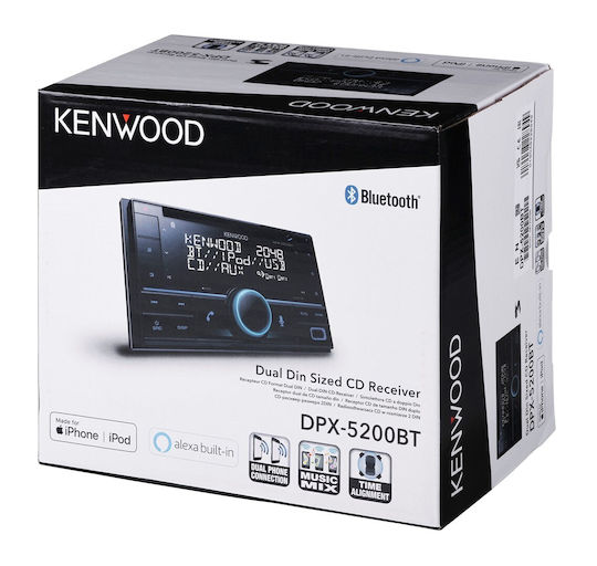 Kenwood Sistem Audio Auto 2DIN (Bluetooth/USB/AUX/WiFi/GPS/Apple-Carplay/Android-Auto/Partitură)
