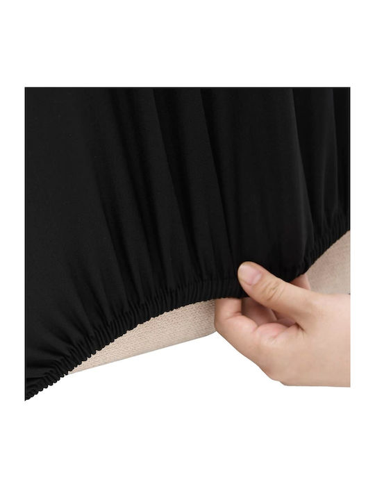 vidaXL Husă Elastică Fotoliu Negru 1buc 332932