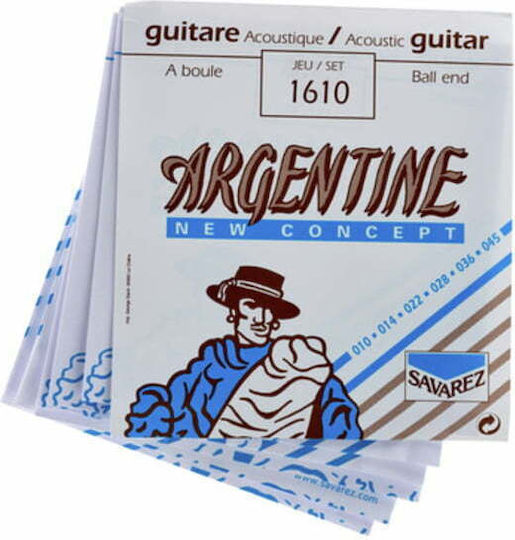 Savarez Argentine Набор Струни За Акустична Китара С Посребрено Покритие 10 - 45