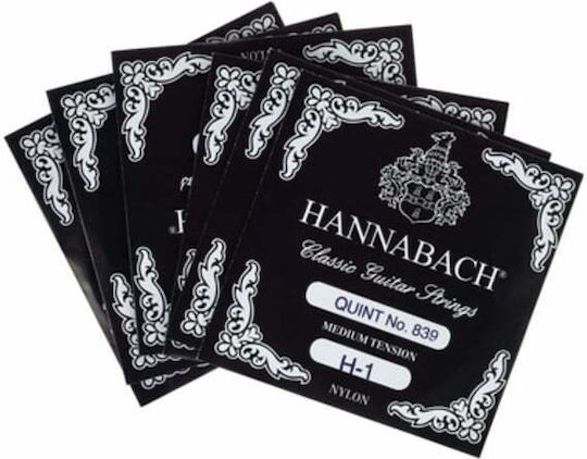 Hannabach 839 Medium Tension Quint Μονές Χορδές Nylon Κλασικής Κιθάρας 6τμχ