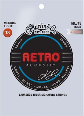 Martin Set of Nickel Wound Strings for Acoustic Guitar Retro Medium/Light 13 - 56"