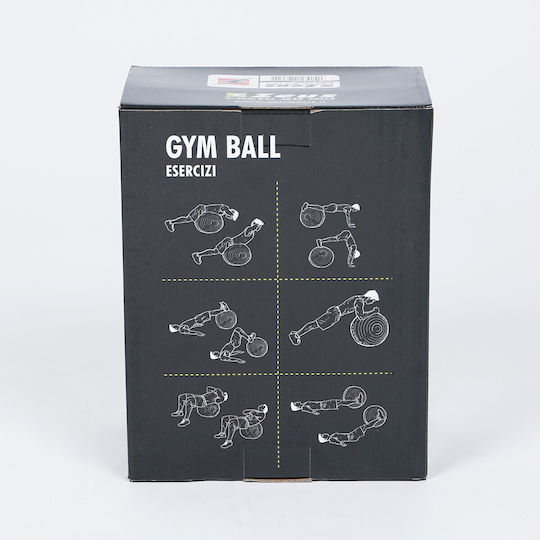 Zeus Gym Топка Пилатес 75см в Жълт Цвят