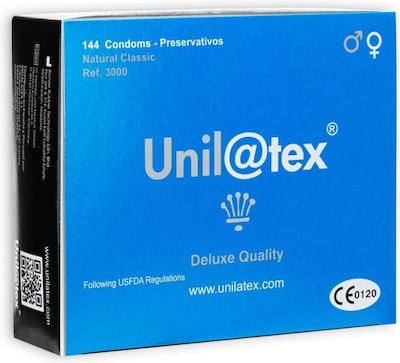 Unilatex Natural Classic Condoms 144pcs