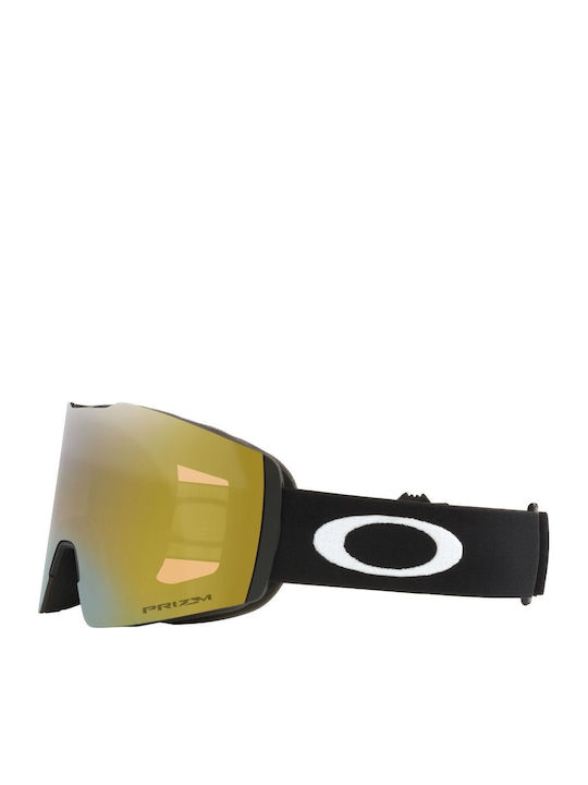 Oakley Fall Line Ски & Сноуборд Маска Детска Черен с Леща в Цвят Златист
