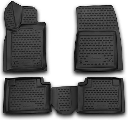 Novline Set of Front and Rear Mats 4pcs Tray Type for Ford EcoSport 2014 Black