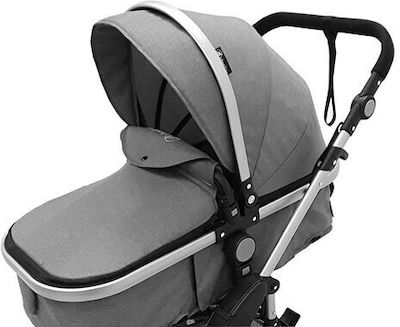 Beboulino Nesna 2 In 1 Verstellbar 2 in 1 Baby Kinderwagen Geeignet für Neugeborene Dark Grey