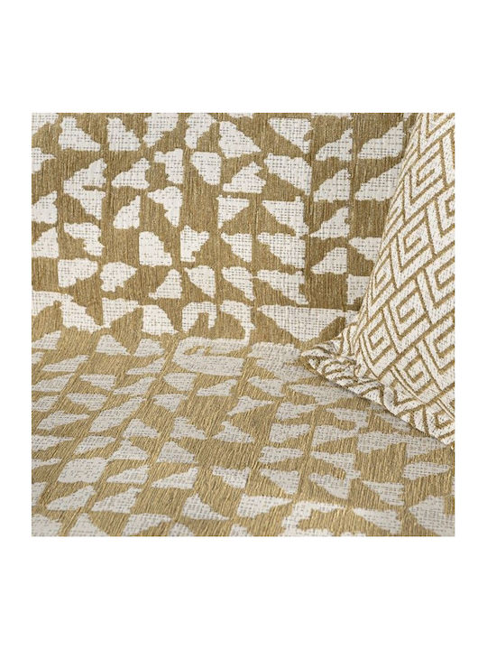 Guy Laroche Duomo Armchair Throw Two Sides Chenille 180x150cm Golden
