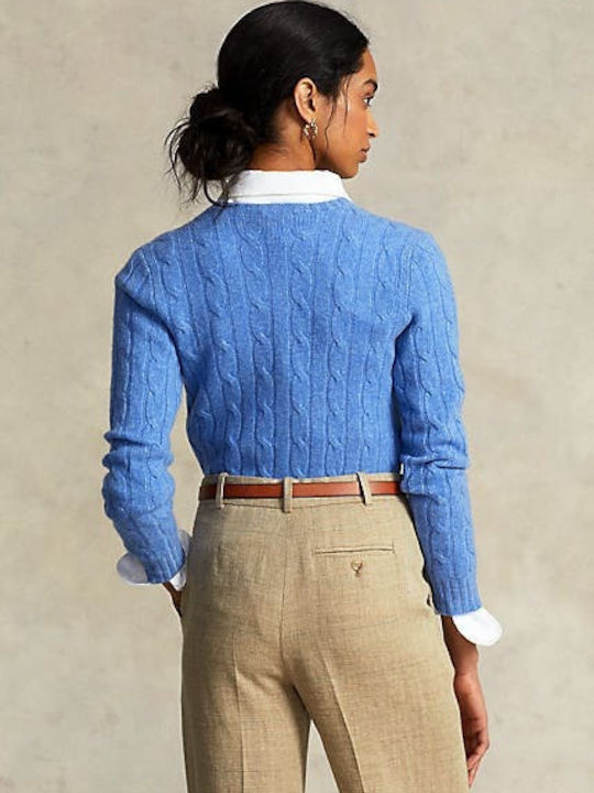 Ralph Lauren Women's Long Sleeve Sweater Woolen Light Blue