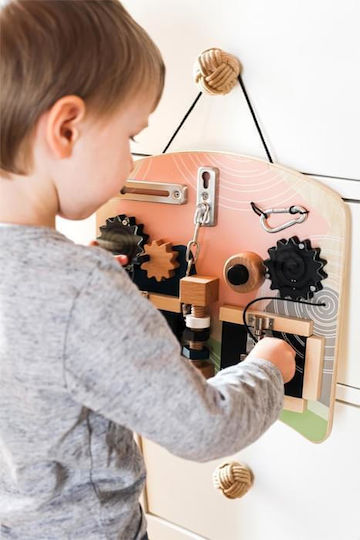 Бебешка играчка Интерактивна дъска Montessori от дърво за 36++ месеца
