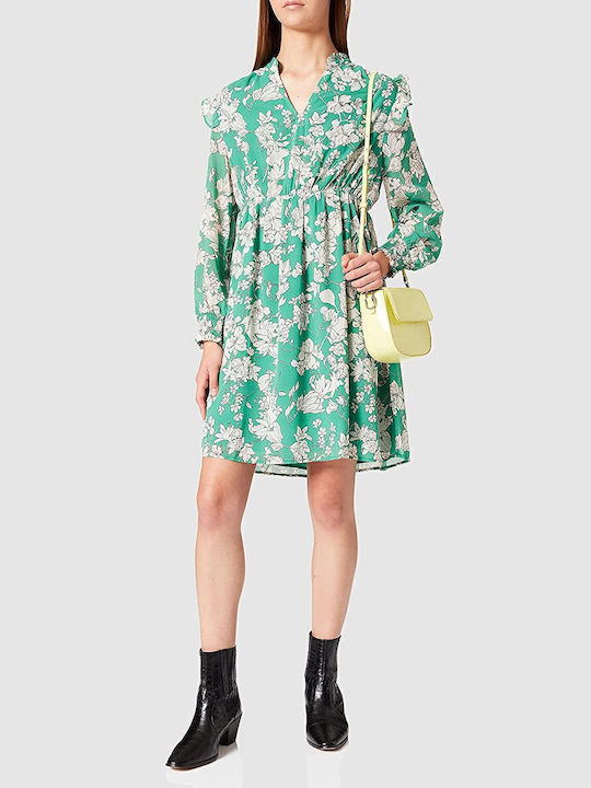 Mini Kleid mit Rüschen Grün