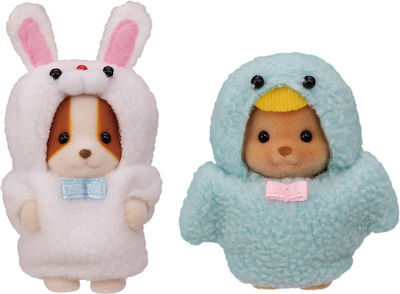 Epoch Toys Miniature Toy Costume Cuties - Bunny & Birdie Sylvanian Families for 3+ Years