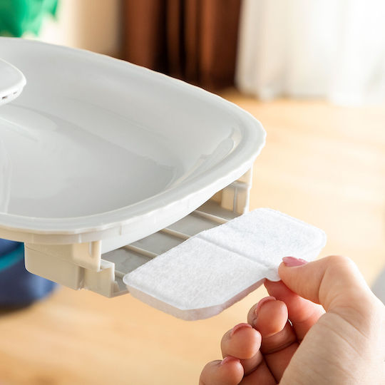 InnovaGoods Drinkatt Automatic Plastic Waterer / Fountain for Dog & Cat with Base 3lt 19cm in White Color