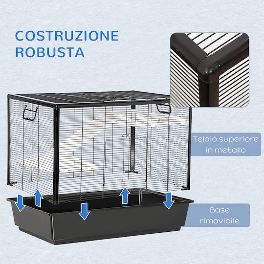 Pawhut Pawhut Rodents Cage Indian Hamster Cage 80x48x58cm