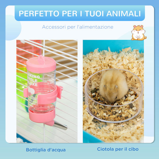 Pawhut Hamster Cage 59x36x69cm