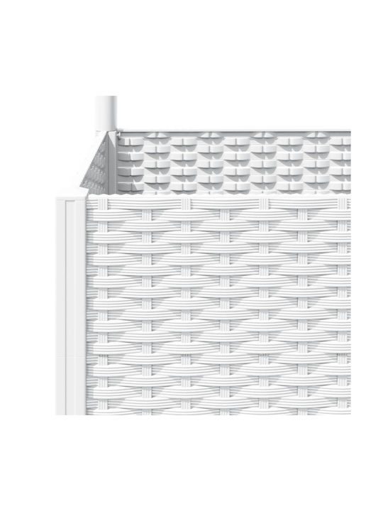 vidaXL Planter Box Plastic White 120x40x136cm.